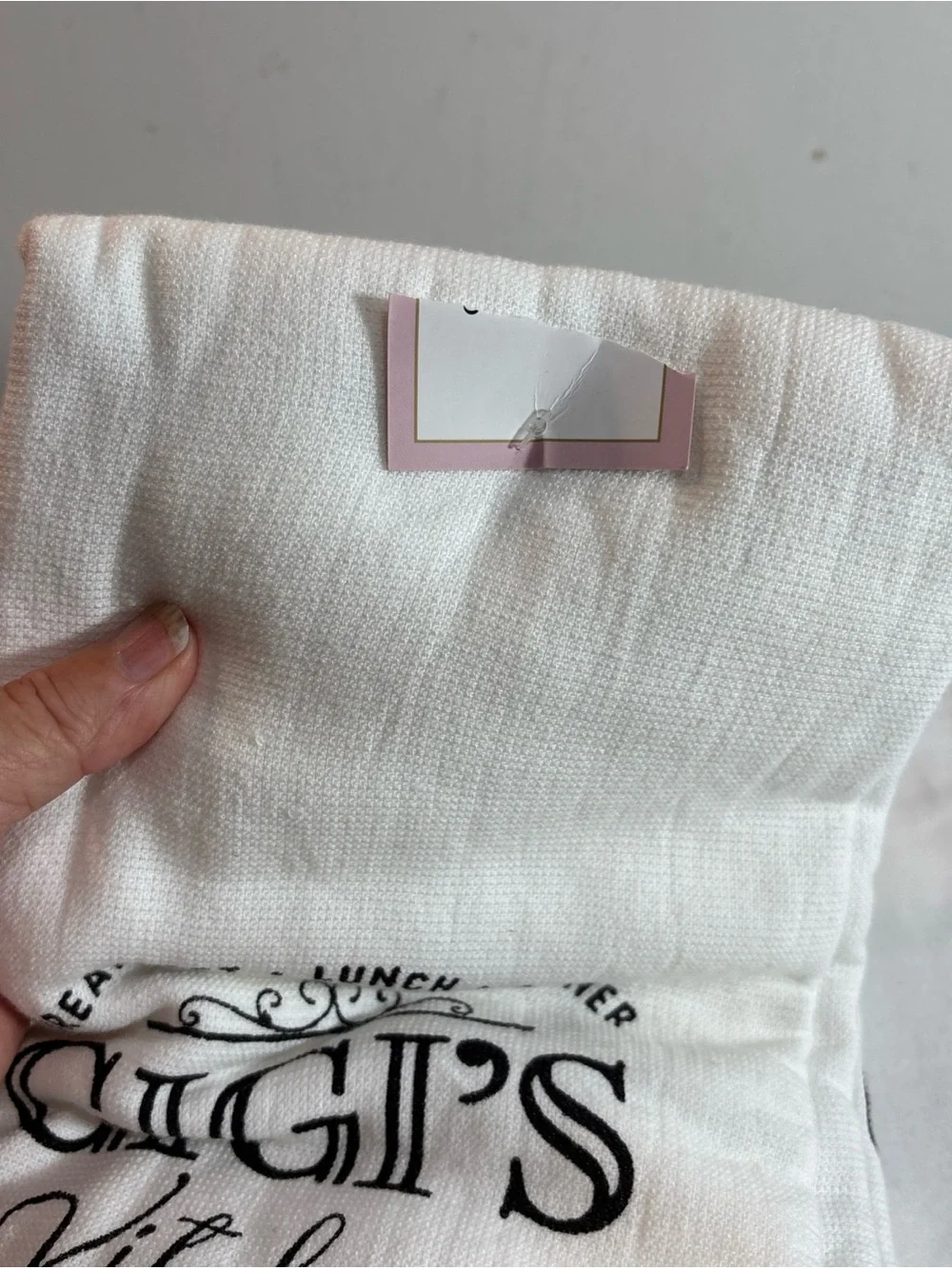 Kitchen towels set of 3 White & Gray Cotton Tea Towel 1282
